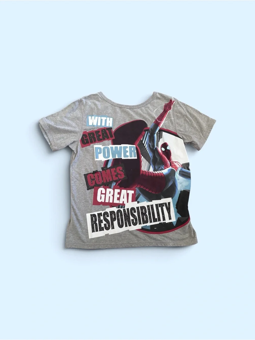 Marvel Spider-Man Graphic Tee - Gray, Red, Blue
